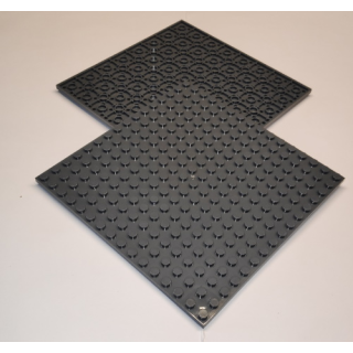 Unterbaubare Klemmbaustein Grundplatte 16x16 Noppen für Etagen-MOCs dark grey