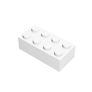 Brick 2x4 white 50 Stück