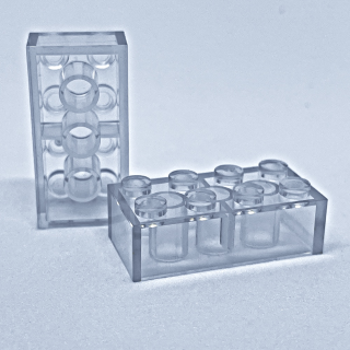 Brick 2x4 transparent 50 Stück