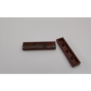 Fliese 1x4 Holzdruck dunkelbraun 50 Stück