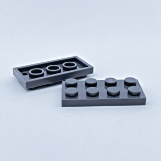 Plate 2x4 dark grey 30 Stück