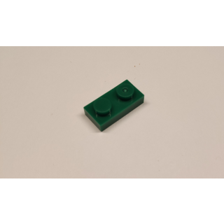 Plate 1x2 dark green 100 Stück
