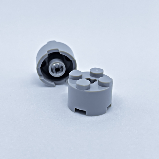 Brick round 2x2 light grey 30 Stück