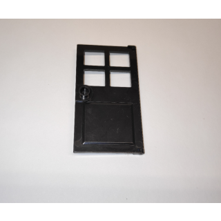 Tür 1x4x6 mit 4 Fenstern black  5 Stück im Beutel