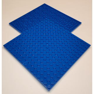 Unterbaubare Klemmbaustein Grundplatte 16x16 Noppen in blau für Etagen-MOCs