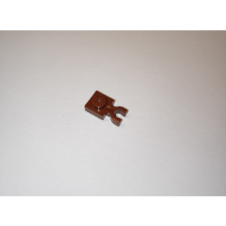Plate 1x1 Clip vertikal dark brown 200 Stück
