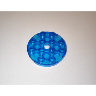 Plate 4x4 round trans dark blue 25 Stück