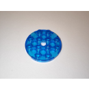 Plate 4x4 round trans dark blue 25 Stück