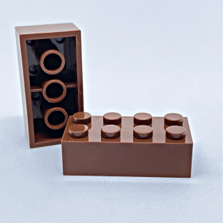 Brick 2x4 dark brown 50 Stück