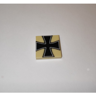 2x2 Fliese Tatzenkreuz beige 10 Stück im Beutel