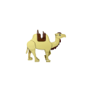 Kamel in beige mit Sattel