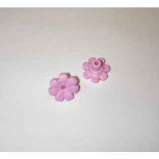 Blume mit 7 Blättern und Stiel pink 300 Stück im Beutel