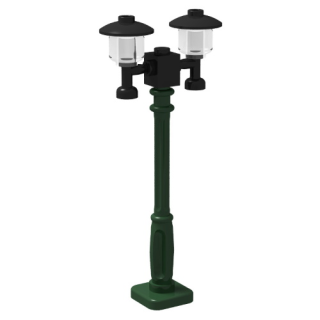 City-Lampe schwarz 2-flammig