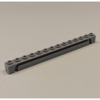 Brick 1x14 modifiziert with Groove light grey 10 Stück