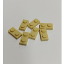Plate 1x2 beige 500 Stück