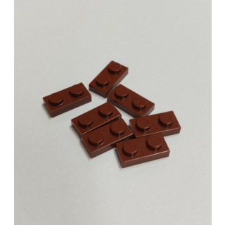 Plate 1x2 dark brown 500 Stück