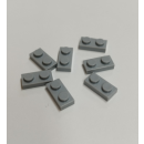 Plate 1x2 light grey 500 Stück