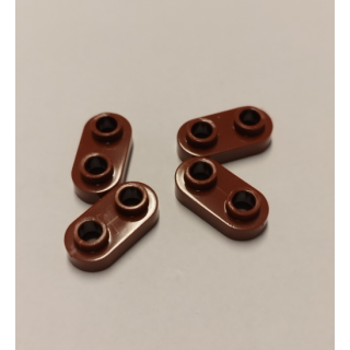 Plate 1x2 round offene Noppen dark brown 500 Stück