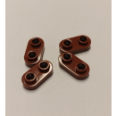 Plate 1x2 round offene Noppen dark brown 500 Stück