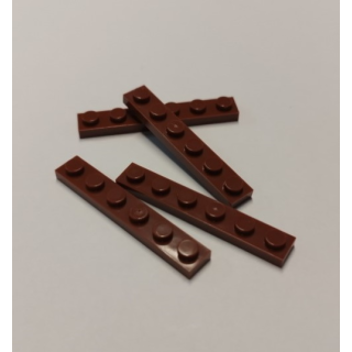 Plate 1x6 dark brown 250 Stück