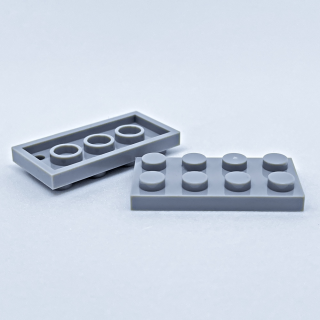 Plate 2x4 light grey 150 Stück