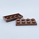 Plate 2x4 dark brown 150 Stück