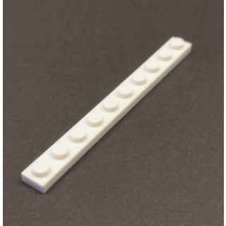 Plate 1x10 white 100 Stück