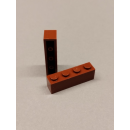 Brick 1x4 dark brown 1 kg (ca. 640 Steine)