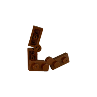 Scharnierplatte 1x4 Base & Top dark brown 50 Stück