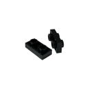 Plate 1x2 modifiziert zwei Noppen auf beiden Seiten black...