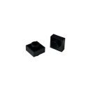 Plate 1x1 modifiziert Noppen beidseitig black 200 Stück