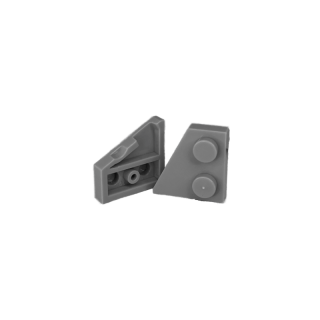 Wedge Plate 2x2 links light grey 50 Stück