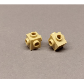 Brick 1x1 modifiziert mit 4 Bolzen beige 100 Stück