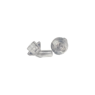 Stange abgewinket mit Plate 1x1 round trans clear 150 Stück