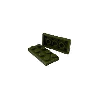 Plate 2x4 dark olive green 30 Stück