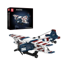 Klemmbaustein Set eines Doppeldecker Rennflugzeug von...
