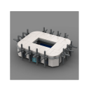 Fussballstadion Hamburg  aus klemmbausteinen