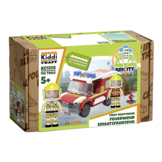Set mit Feuerwehr Einsatzfahrzeug und Figuren der firma kiddicraft